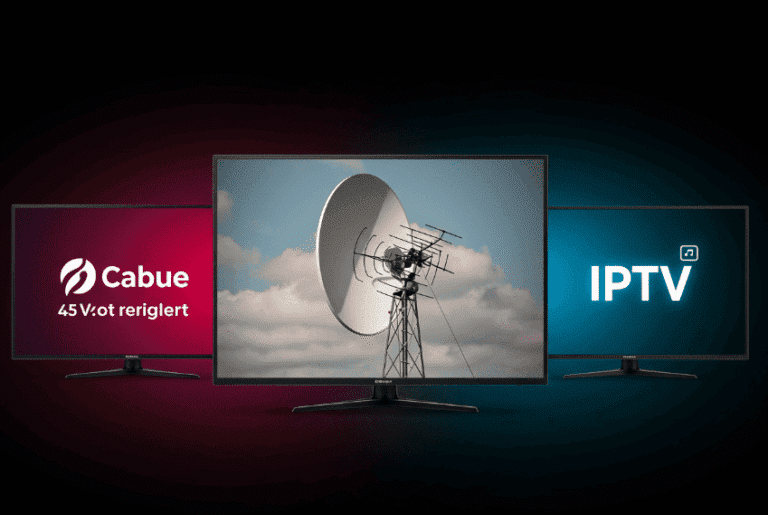 A detailed IPTV vs Cable vs. Satellite comparison showing three different television technologies.